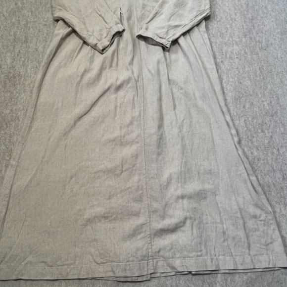 Free People Sweet Melody Trench Coat Size XS Natural Beige Linen Blend Duster - Picture 9 of 12